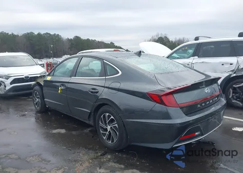 2022 Hyundai Sonata Hybrid Blue from USA, damaged, VIN KMHL24JJ7NA048159